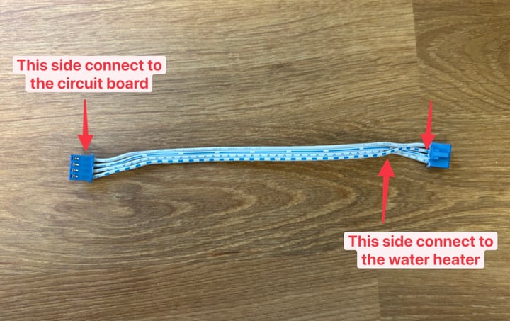 Diagnostic reference photo of internal wiring harness